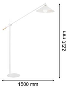 Argon 4731 - Lampada da terra NASHVILLE 1xE27/15W/230V bianca