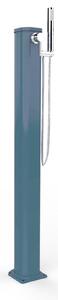 Doccia Solare da Esterno Giardino 20L Miscelatore e Doccetta Mobile Arkema Jolly Go, Dimensioni 18,5x20x h 115 cm colore Cobalt Glossy