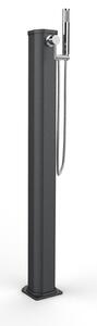 Doccia Solare da Esterno Giardino 20L Miscelatore e Doccetta Mobile Arkema Jolly Go, Dimensioni 18,5x20x h 115 cm colore Antracite