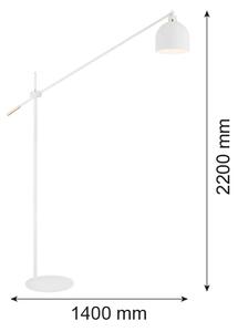 Argon 4734 - Lampada da terra DETROIT 1xE27/15W/230V bianca