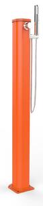 Doccia Solare da Esterno Giardino 20L Miscelatore e Doccetta Mobile Arkema Jolly Go, Dimensioni 18,5x20x h 115 cm colore Arancio