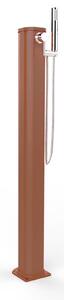Doccia Solare da Esterno Giardino 20L Miscelatore e Doccetta Mobile Arkema Jolly Go, Dimensioni 18,5x20x h 115 cm colore Rame