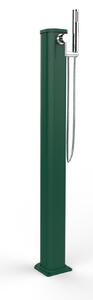 Doccia Solare da Esterno Giardino 20L Miscelatore e Doccetta Mobile Arkema Jolly Go, Dimensioni 18,5x20x h 115 cm colore Verde scuro