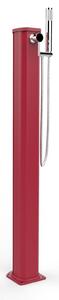Doccia Solare da Esterno Giardino 20L Miscelatore e Doccetta Mobile Arkema Jolly Go, Dimensioni 18,5x20x h 115 cm colore Cherry