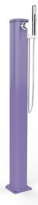 Doccia Solare da Esterno Giardino 20L Miscelatore e Doccetta Mobile Arkema Jolly Go, Dimensioni 18,5x20x h 115 cm color Violet