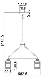 Elstead KL-ASHLANDBAY-5P - Lampadario da esterno ASHLAND 5xE27/60W/230V IP44