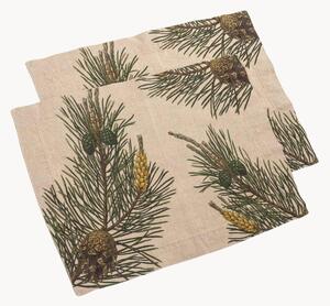 Set di 2 tovagliette in lino Pine