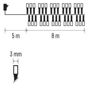 Catena luminosa LED per esterni 400 LED/13 m IP44 bianco caldo