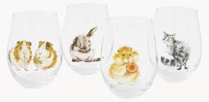 Set di 4 bicchieri Animals