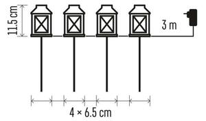 LED Decorazione per esterni 4xLED/5W/230V IP44