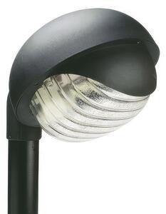 Testa-palo in termoplastico RESIDENCE TESTAPALO D.60 TONDO E27 Dimensione 24x31xh 25 cm Diffusore in vetro stampato colore NERO