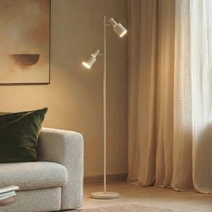 Lampada da terra Ovelia Lindby, Crema / Ambra, Soggiorno / Sala da pranzo, Metallo, Moderno, Lampada da terra