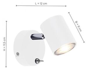 Leuchten Direkt 11941-16 - Faretto LED da parete TARIK 1xGU10/5W/230V