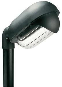Testa-palo ovale in termoplastico RESIDENCE TESTAPALO D.60 OVALE E27 Dimensione 19x34x h 24 cm Diffusore in vetro stampato colore NERO