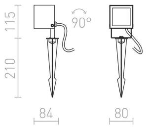 RED - Design Rendl - R12025 - Lampada da esterno a LED BORA LED/6W/230V IP54