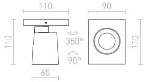 RED - Design Rendl - R12912 - Faretto da muro KENNY 1xGU10/35W/230V
