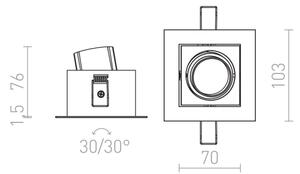 RED - Design Rendl - R12856 - Lampada LED da incasso BONDY LED/7W/230V