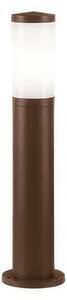 PANAMA PALO BASSO E27 Palo in pressofusione di alluminio Dimensioni 13x8,8xh 50 cm Diffusore in termoplastico opalino colore CORTEN