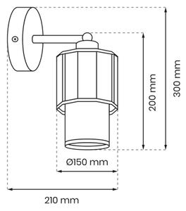Applique BLANCO 1xE27/60W/230V bianco