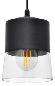 Lampadario a sospensione con filo FERGIE 1xE27/15W/230V nero