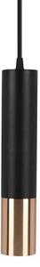 Lampadario a sospensione con supporto rigido 1xGU10/35W/230V 30 cm nero/oro