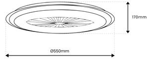 Plafoniera LED dimmerabile con ventilatore ARIA LED/38W/230V nero/bianco + tc