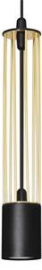 LED Lampadario su corda BARS 4xGU10/4,8W/230V nero/dorato