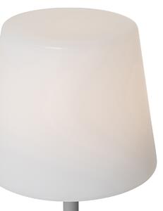 Lampada da tavolo grigia ricaricabile con LED e dimmer IP54 - Jude