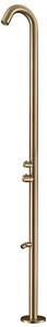 Doccia da Giardino esterno QUARTU- Dimensioni 26x37x h 222,9 cm con Miscelatore LAVAPIEDI da esterno In Acciaio Inox 316 L QUARTU-ORO