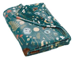 Coperta verde in micropile 130x170 cm Enchanted Twilight Animals – Catherine Lansfield