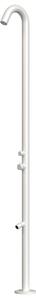 Doccia da Giardino esterno QUARTU- Dimensioni 26x37x h 222,9 cm con Miscelatore e LAVAPIEDI da esterno In Acciaio Inox 316 L QUARTU-BIANCA