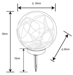 Globo 33806 - Lampada solare 30xLED/0,06W/1,2V diametro 20 cm IP44