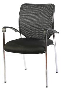 Sedia attesa con tessuto tecnico traspirante 53x85xh86 cm struttura in acciaio peso 14,5 kg colore nero