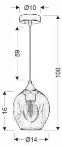 Lampadario a sospensione con filo ASPA 1xE27/40W/230V nero