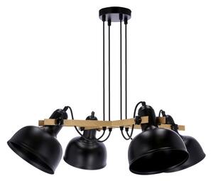 Lampadario a sospensione con filo RENO 4xE27/40W/230V nero/marrone