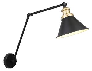 Applique FUNDO 1xE27/40W/230V nero/oro