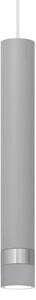 Lampadario LED a sospensione con filo TUBA 1xGU10/4,8W/230V grigio/cromo lucido