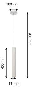 Lampadario LED a sospensione con filo TUBA 1xGU10/4,8W/230V bianco
