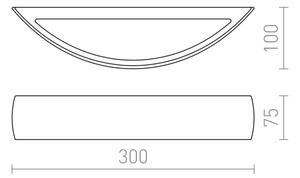 RED - Design Rendl - R10266 - Applique CRESCENT R7s/80W/230V