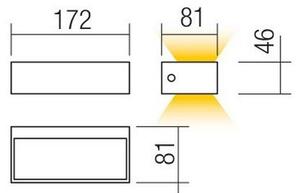 Redo 90372 - LED Applique da esterno LAMPRIS LED/9,5W/230V IP65 bianco