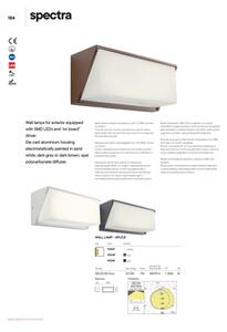 Redo 90238 - Applique a LED da esterno SPECTRA LED/16W/230V 3000K IP54 grigio