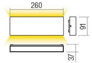 Redo 90389 - LED Applique da esterno KAMAL LED/15W/230V 3000K IP54 marrone