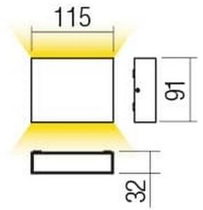 Redo 90377 - LED Applique da esterno KAMAL LED/4,4W/230V 3000K IP54 marrone