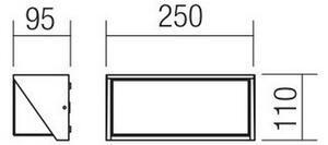 Redo 90238 - Applique a LED da esterno SPECTRA LED/16W/230V 3000K IP54 grigio