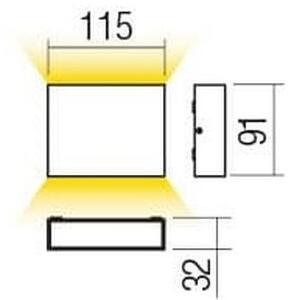 Redo 90376 - LED Applique da esterno KAMAL LED/4,4W/230V 3000K IP54 grigio