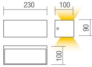 Redo 90373 - LED Applique da esterno LAMPRIS LED/13W/230V IP65 bianco