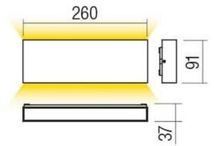 Redo 90387 - LED Applique da esterno KAMAL LED/15W/230V 3000K IP54 bianco