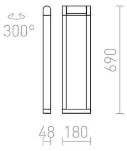 RED - Design Rendl - R12624 - Lampada da esterno a LED AQUE LED/8W/230V IP54 nero