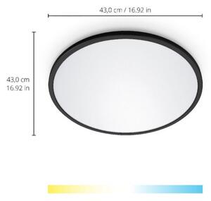 WiZ - Plafoniera LED dimmerabile SUPERSLIM LED/22W/230V Wi-Fi nero