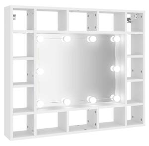 Mobile a Specchio con LED Bianco 91x15x76,5 cm